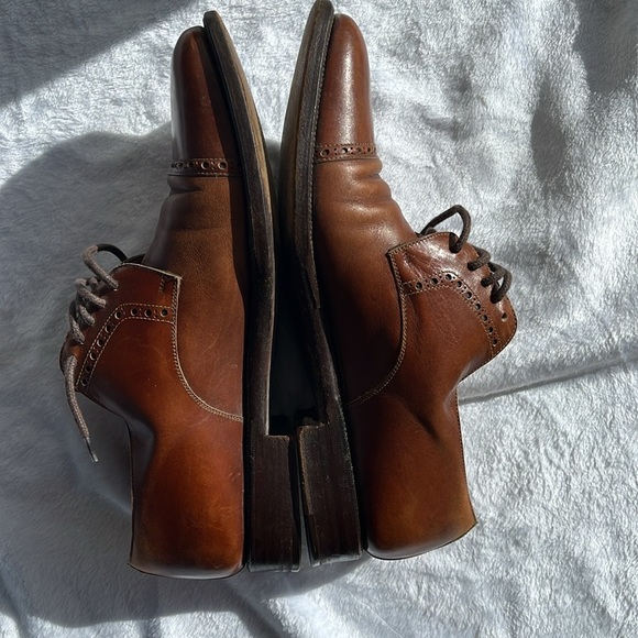 100% leather Mariano Campanile men’s oxfords size 8.5 IT which is US Mens 9.5 - Picture 11 of 13